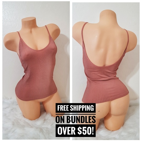 Express Tops - 🆕️ Express Ribbed Stretchy Low Back Scoop Cami